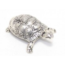 Tortoise 70% Pure Silver Hindu Statue Pooja Yantra India Article Handmade W468